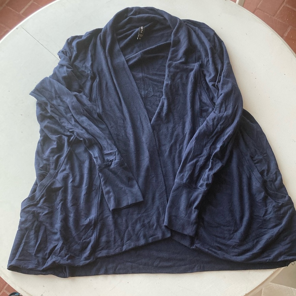 Athleta Dark Navy Blue Cardigan Women’s Size XL
